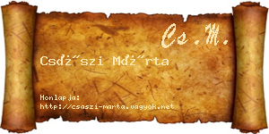 Császi Márta névjegykártya