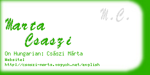 marta csaszi business card